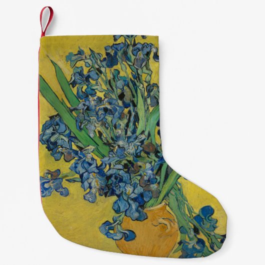 Van Gogh Vaas met Irissen Klassiek Impressionisme Kleine Kerstsok (Voorkant)