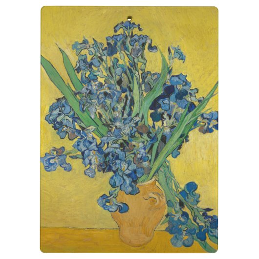 Van Gogh Vaas met Irissen Klassiek Impressionisme Klembord (Achterkant)