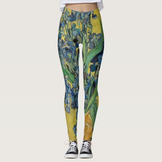 Van Gogh Vaas met Irissen Klassiek Impressionisme Leggings (Voorkant)