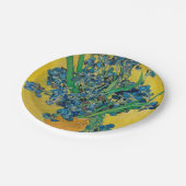 Van Gogh Vaas met Irissen Klassiek Impressionisme Papieren Bordje (Gekanteld)