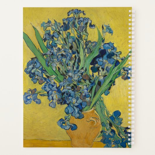 Van Gogh Vaas met Irissen Klassiek Impressionisme Planner (Achterkant)