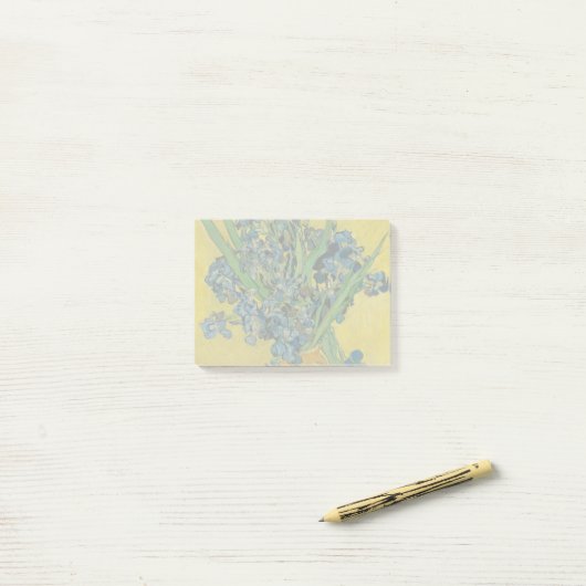 Van Gogh Vaas met Irissen Klassiek Impressionisme Post-it® Notes (Op bureau)