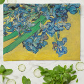 Van Gogh Vaas met Irissen Klassiek Impressionisme Theedoek (Gevouwen)