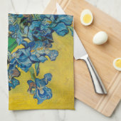 Van Gogh Vaas met Irissen Klassiek Impressionisme Theedoek (Quarter Fold)