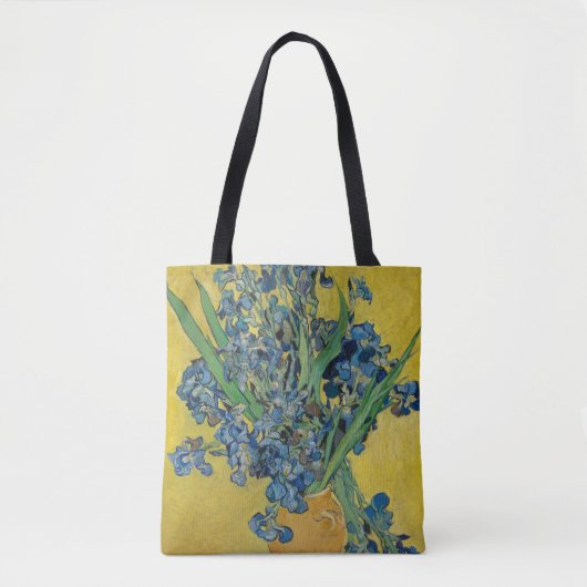 Van Gogh Vaas met Irissen Klassiek Impressionisme Tote Bag (Voorkant)