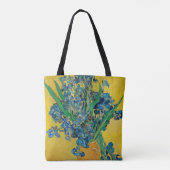 Van Gogh Vaas met Irissen Klassiek Impressionisme Tote Bag (Achterkant)