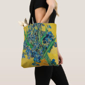 Van Gogh Vaas met Irissen Klassiek Impressionisme Tote Bag (Dichtbij)