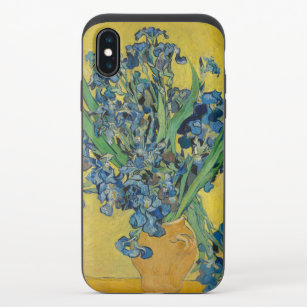 Van Gogh Vaas met Irissen Klassiek Impressionisme iPhone X Schuifbaar Hoesje