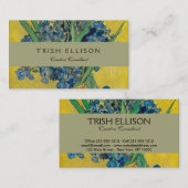 Van Gogh Vaas met Irissen Klassiek Impressionisme Visitekaartje (Voorkant / Achterkant)