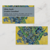 Van Gogh Vaas met Irissen Klassiek Impressionisme Visitekaartje (Voorkant / Achterkant)