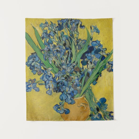 Van Gogh Vaas met Irissen Klassiek Impressionisme Wandkleed (Voorkant)