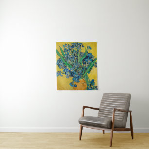 Van Gogh Vaas met Irissen Klassiek Impressionisme Wandkleed