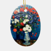 Van Gogh - Vaas met klaprozen, Keramisch Ornament (Achterkant)