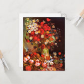Van Gogh - Vaas met klaprozen, korenbloemen, pioen Kaart (Voorkant / Achterkant in situ)