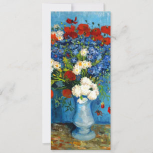 Van Gogh Vaas met Korenbloemen en Klaprozen Kaart