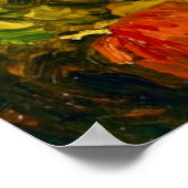 Van Gogh Vaas met korenbloemen en klaprozen Poster (Hoek)