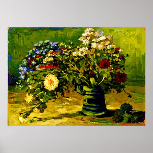 Van Gogh Vaas met Madeliefjes Poster (Voorkant)