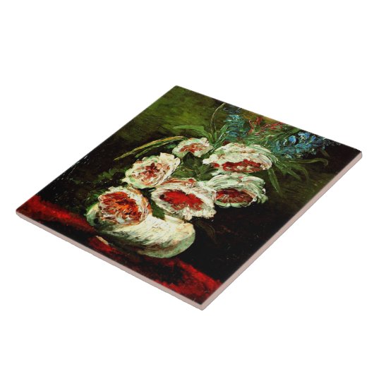 Van Gogh: Vaas met pinda's Tegeltje (Zijkant)