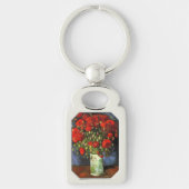 Van Gogh - Vaas met rode klaprozen Sleutelhanger (Voorkant)