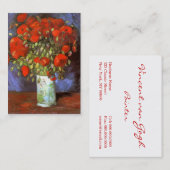 Van Gogh: Vaas met rode papavers Visitekaartje (Voorkant / Achterkant)
