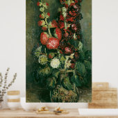 Van Gogh Vaas met stokrozen Poster (Keuken)