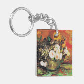 Van Gogh - Vaas met zonnebloemen, rozen en anderen Sleutelhanger (Voorkant Links)