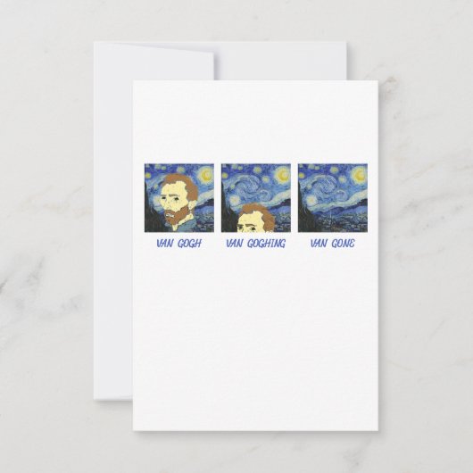Van Gogh Van Goghing Van Gone Paint Artist Bedankkaart (Voorkant)