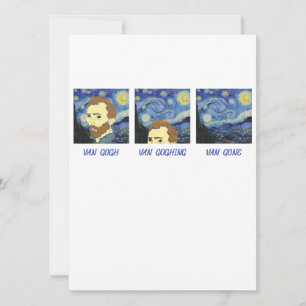 Van Gogh Van Goghing Van Gone Paint Painter Artist Feestdagenkaart