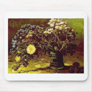 Van Gogh Vase komt het Vintage Schilderen van Muismat