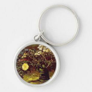 Van Gogh Vase komt het Vintage Schilderen van Sleutelhanger