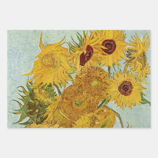 Van Gogh - Vase met 12 zonnebloemen Inpakpapier Vel (Voorkant)