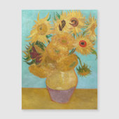 Van Gogh - Vase met 12 zonnebloemen Magnetische Ka (Voorkant)