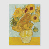 Van Gogh - Vase met 12 zonnebloemen Magnetische Ka (Voorkant)