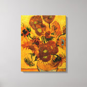 Van Gogh - Vase met 15 zonnebloemen Canvas Afdruk (Voorkant)