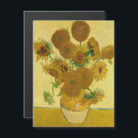 Van Gogh - Vase met 15 zonnebloemen Magnetische Ka<br><div class="desc">Vase met vijftien zonnebloemen / Vase avec quinze tournesols - Vincent Van Gogh,  augustus 1888 - Sunflower 1888 fouth version (F454)</div>