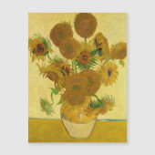 Van Gogh - Vase met 15 zonnebloemen Magnetische Ka (Voorkant)