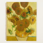 Van Gogh - Vase met 15 zonnebloemen Planner<br><div class="desc">Vase met vijftien zonnebloemen / Vase avec quinze tournesols - Vincent Van Gogh,  augustus 1888 - Sunflower 1888 fouth version (F454)</div>
