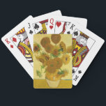 Van Gogh - Vase met 15 zonnebloemen Pokerkaarten<br><div class="desc">Vase met vijftien zonnebloemen / Vase avec quinze tournesols - Vincent Van Gogh,  augustus 1888 - Sunflower 1888 fouth version (F454)</div>
