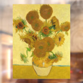 Van Gogh - Vase met 15 zonnebloemen Raamsticker (Vel 2)