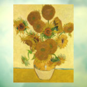 Van Gogh - Vase met 15 zonnebloemen Raamsticker (Vel 3)