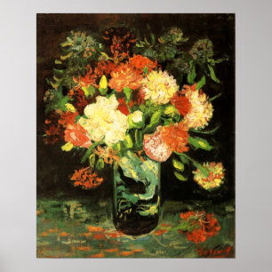 Van Gogh Vase met anjers Poster