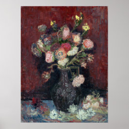 van Gogh Vase met Chinese Asters en Gladioli Poster