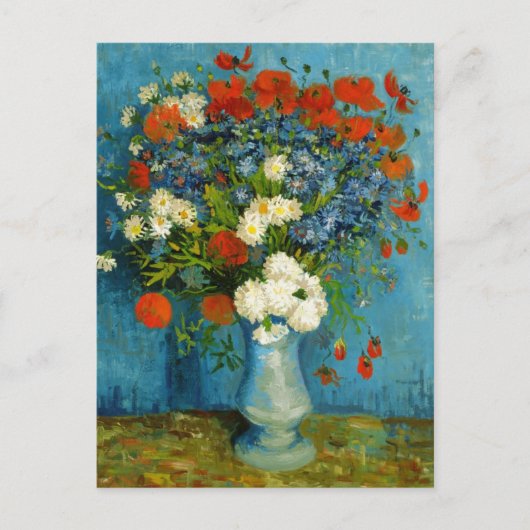Van Gogh Vase met Cornbloemen en papavers Briefkaart (Voorkant)