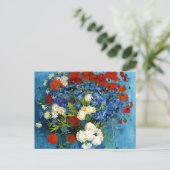 Van Gogh Vase met Cornbloemen en papavers Briefkaart (Staand voorkant)