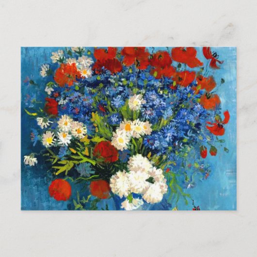 Van Gogh Vase met Cornbloemen en papavers Briefkaart (Voorkant)