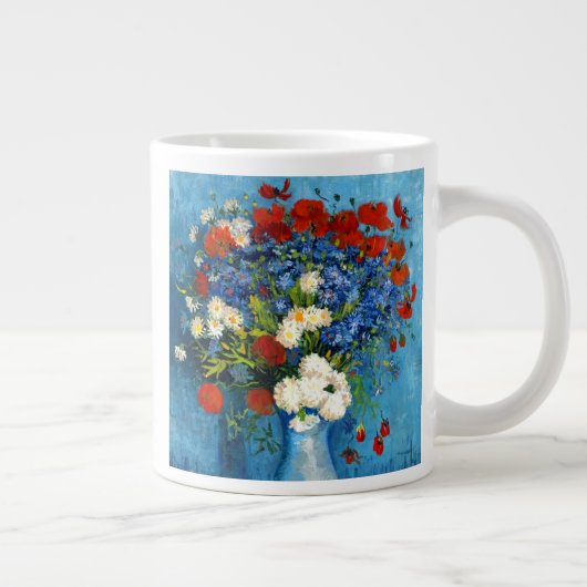 Van Gogh Vase met Cornbloemen en papavers Grote Koffiekop (Rechts)