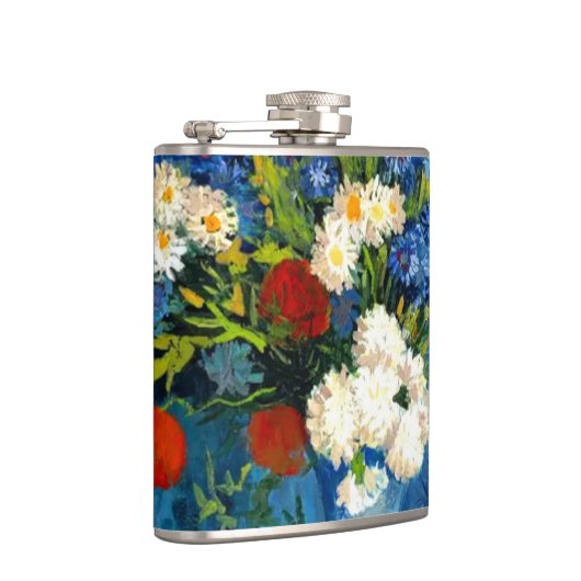Van Gogh Vase met Cornbloemen en papavers Heupfles (Rechts)