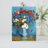 Van Gogh Vase met Cornbloemen en papavers Informatiekaartje (Staand voorkant)