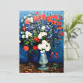 Van Gogh - Vase met Cornbloemen en papavers Kaart (Staand voorkant)