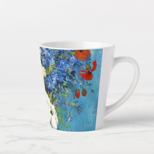 Van Gogh Vase met Cornbloemen en papavers Latte Mok (Rechts)